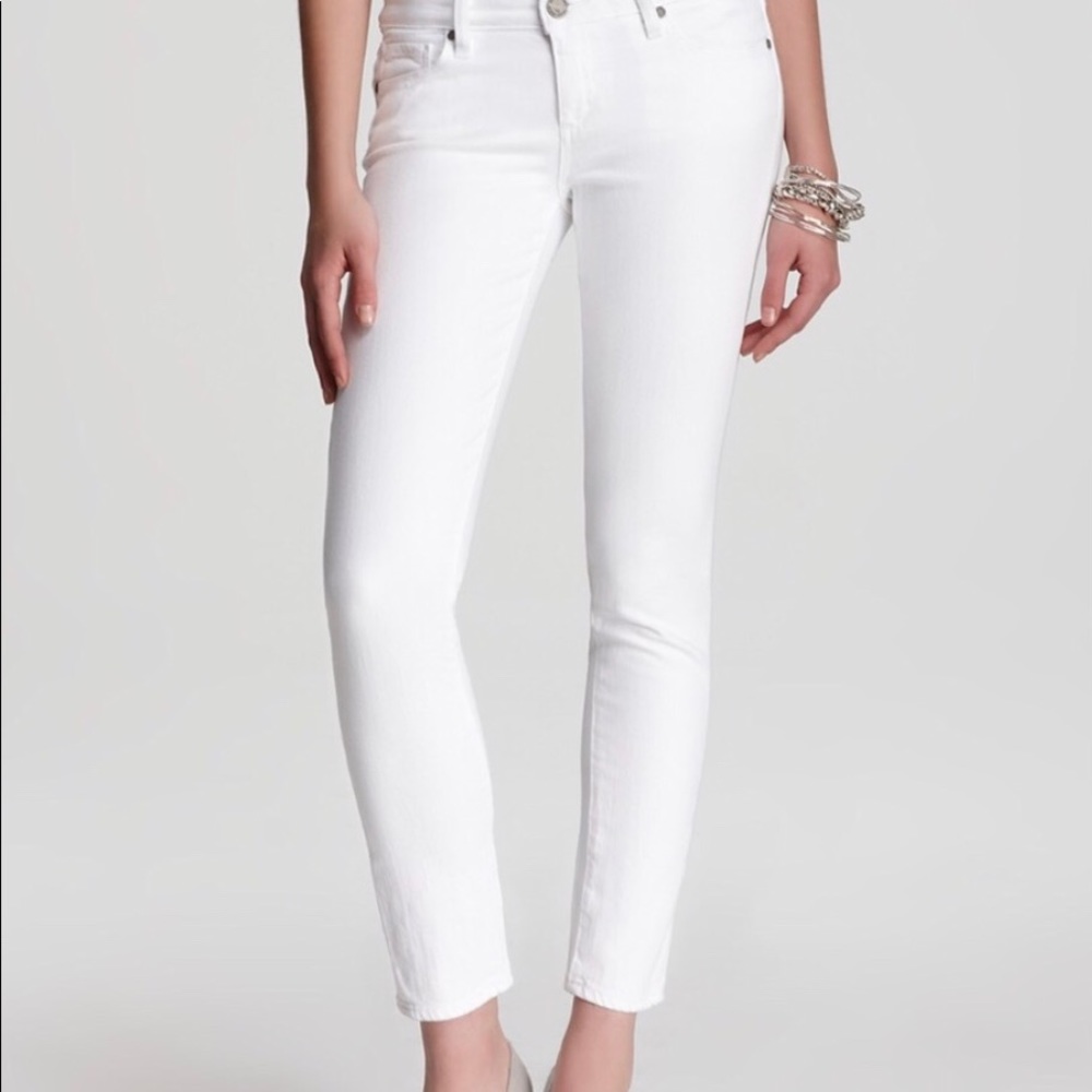 Paige White Skyline Crop Jeans